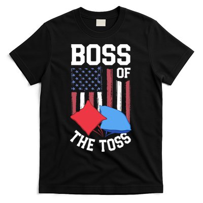 Boss Of The Toss Funny Cornhole Gifts For Bean Bag Toss T-Shirt