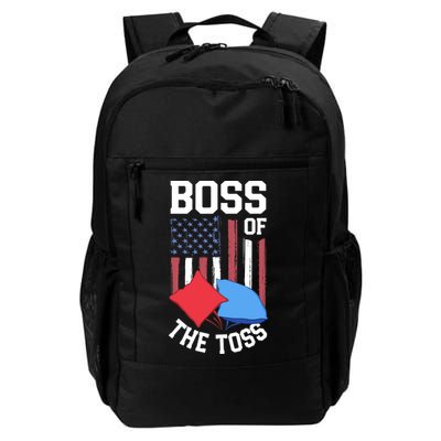 Boss Of The Toss Funny Cornhole Gifts For Bean Bag Toss Backpack