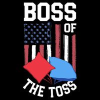 Boss Of The Toss Funny Cornhole Gifts For Bean Bag Toss Drawstring Bag