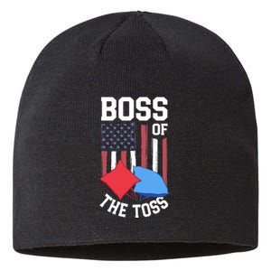 Boss Of The Toss Funny Cornhole Gifts For Bean Bag Toss Sustainable Beanie