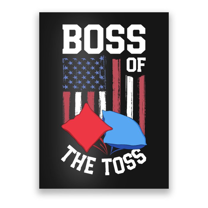 Boss Of The Toss Funny Cornhole Gifts For Bean Bag Toss Poster