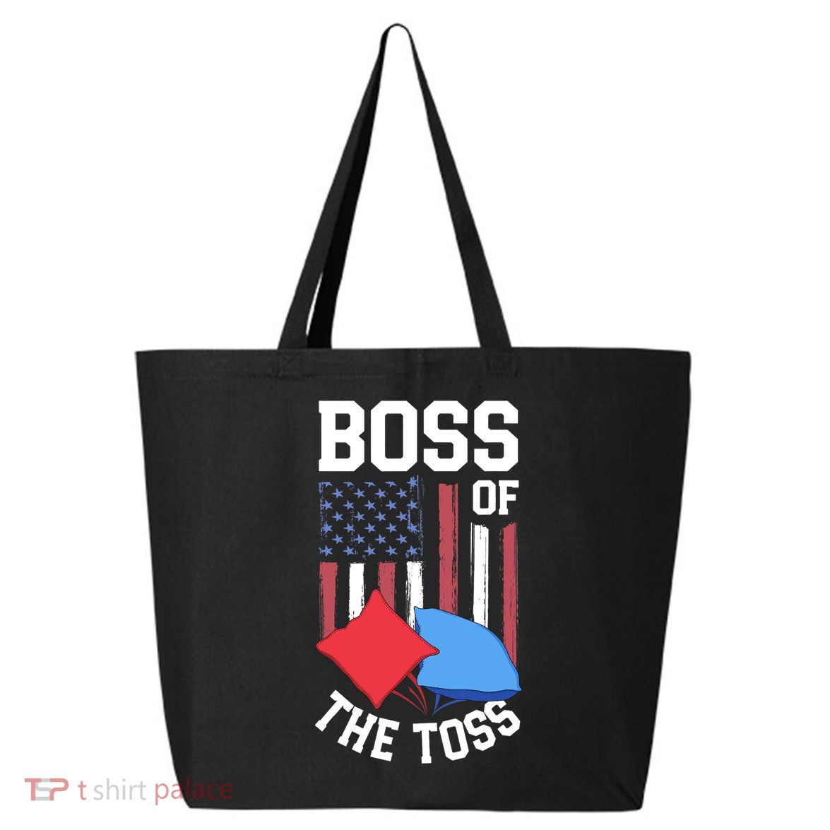 Boss Of The Toss Funny Cornhole Gifts For Bean Bag Toss 25L Jumbo Tote