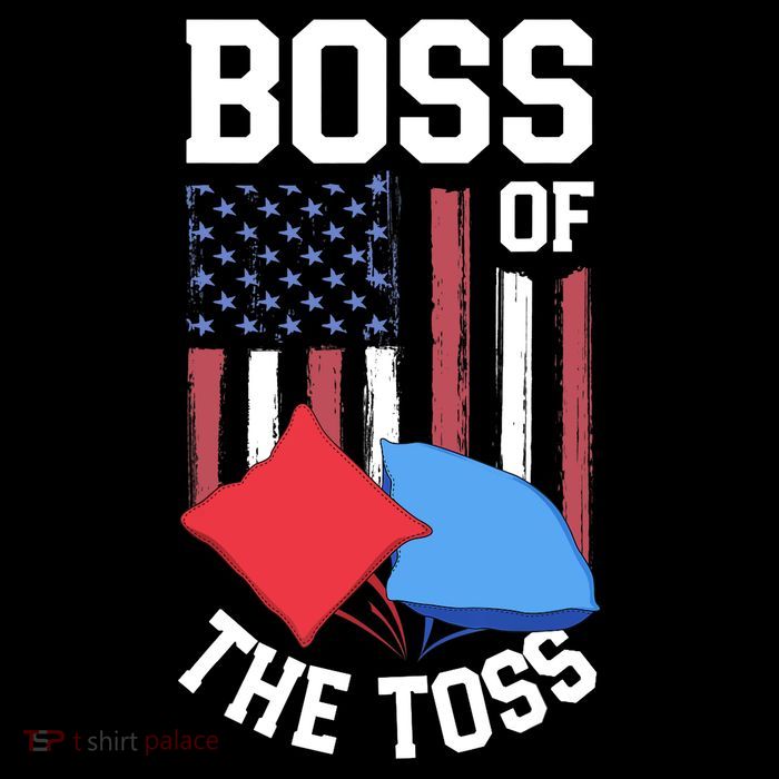 Boss Of The Toss Funny Cornhole Gifts For Bean Bag Toss Toddler T-Shirt