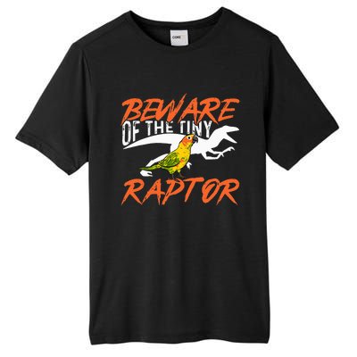 Beware Of The Tiny Raptor Parrot Bird Conure Tall Fusion ChromaSoft Performance T-Shirt