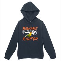 Beware Of The Tiny Raptor Parrot Bird Conure Urban Pullover Hoodie