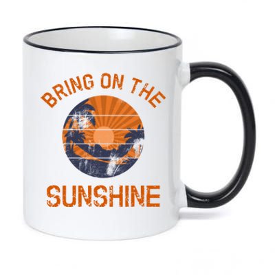 Bring On The Sunshine Vacay Mode Beach Vacation Gift 11oz Black Color Changing Mug