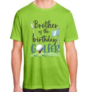 Brother Of The Birthday Golfer Matching 1st Birthday Family Gift Adult ChromaSoft Performance T-Shirt