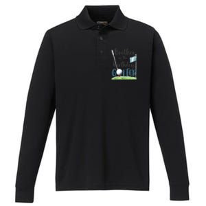 Brother Of The Birthday Golfer Matching 1st Birthday Family Gift Performance Long Sleeve Polo