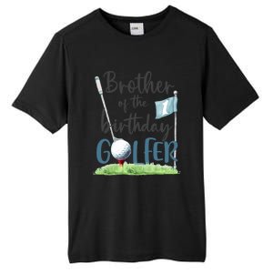 Brother Of The Birthday Golfer Matching 1st Birthday Family Gift Tall Fusion ChromaSoft Performance T-Shirt