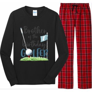 Brother Of The Birthday Golfer Matching 1st Birthday Family Gift Long Sleeve Pajama Set