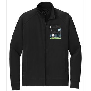 Brother Of The Birthday Golfer Matching 1st Birthday Family Gift Stretch Full-Zip Cadet Jacket