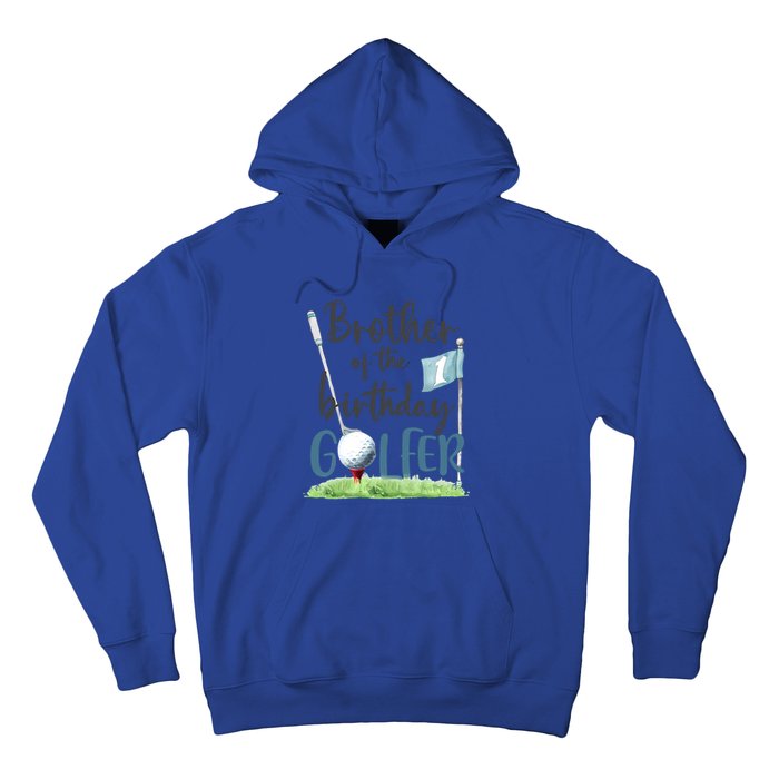 Brother Of The Birthday Golfer Matching 1st Birthday Family Gift Hoodie