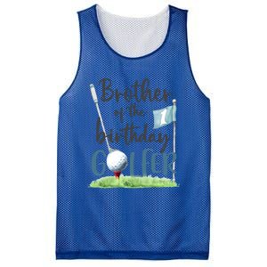 Brother Of The Birthday Golfer Matching 1st Birthday Family Gift Mesh Reversible Basketball Jersey Tank