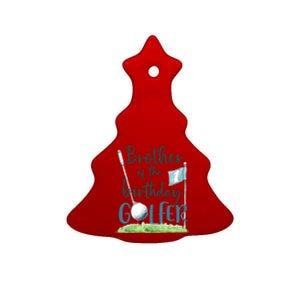 Brother Of The Birthday Golfer Matching 1st Birthday Family Gift Ceramic Tree Ornament