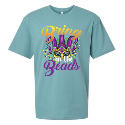 Bring On The Beads Mardi Gras Festival Masquerade Carnival Funny Gift Sueded Cloud Jersey T-Shirt