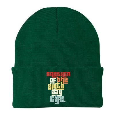 Brother Of The Birthday Girl Vintage Matching Family Party Knit Cap Winter Beanie