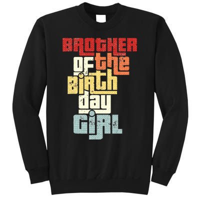 Brother Of The Birthday Girl Vintage Matching Family Party Sweatshirt