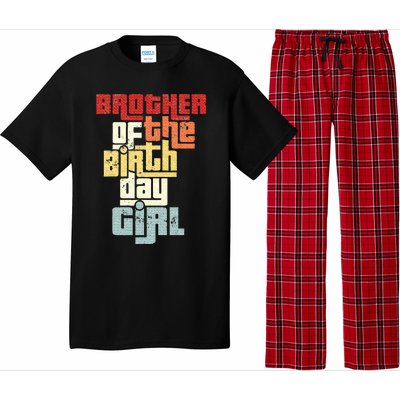 Brother Of The Birthday Girl Vintage Matching Family Party Pajama Set