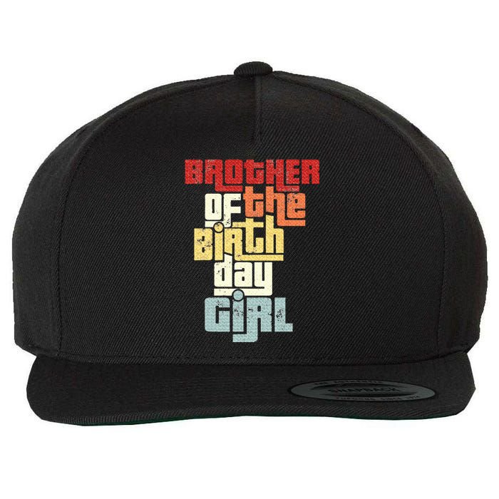 Brother Of The Birthday Girl Vintage Matching Family Party Wool Snapback Cap