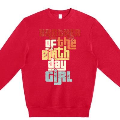 Brother Of The Birthday Girl Vintage Matching Family Party Premium Crewneck Sweatshirt