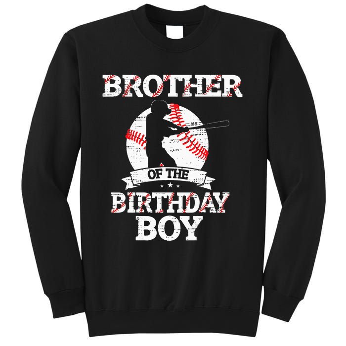 Brother Of The Birthday Boy Baseball Lover Vintage Retro Sweatshirt