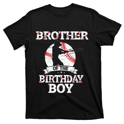 Brother Of The Birthday Boy Baseball Lover Vintage Retro T-Shirt