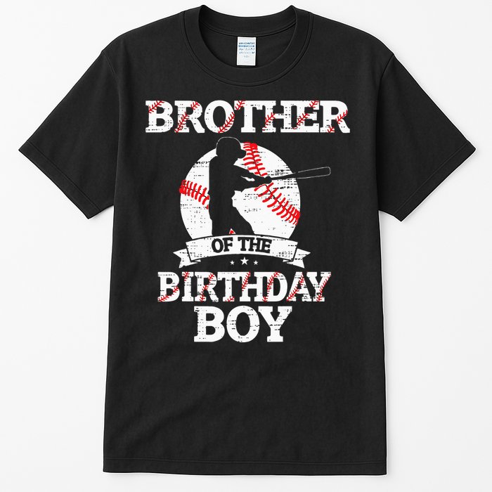 Brother Of The Birthday Boy Baseball Lover Vintage Retro Tall T-Shirt