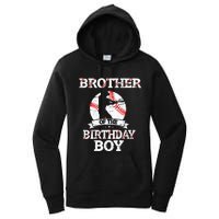 Brother Of The Birthday Boy Baseball Lover Vintage Retro Women's Pullover Hoodie