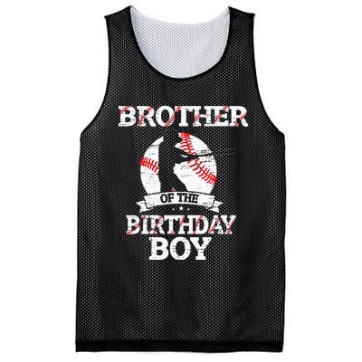 Brother Of The Birthday Boy Baseball Lover Vintage Retro Mesh Reversible Basketball Jersey Tank