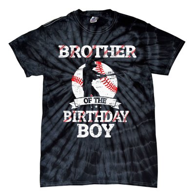 Brother Of The Birthday Boy Baseball Lover Vintage Retro Tie-Dye T-Shirt