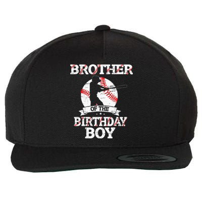 Brother Of The Birthday Boy Baseball Lover Vintage Retro Wool Snapback Cap