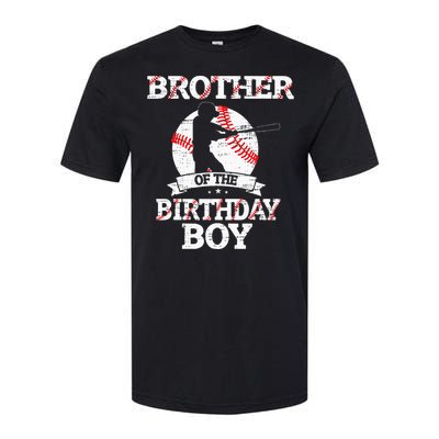 Brother Of The Birthday Boy Baseball Lover Vintage Retro Softstyle CVC T-Shirt