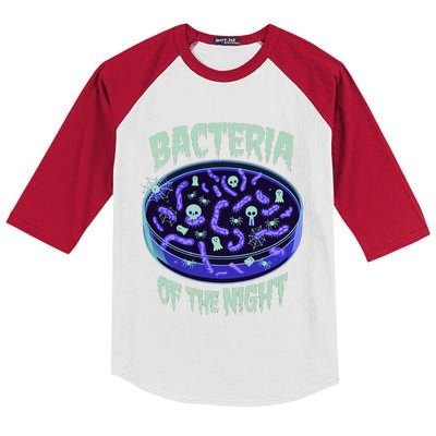 Bacteria Of The Night Halloween Edition Biology Halloween Kids Colorblock Raglan Jersey