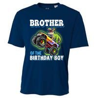 Brother Of The Birthday Boy Dinosaur Monster Truck Birthday Cooling Performance Crew T-Shirt