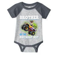 Brother Of The Birthday Boy Dinosaur Monster Truck Birthday Infant Baby Jersey Bodysuit