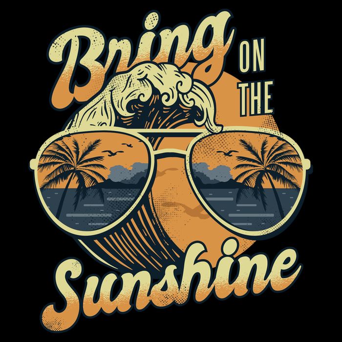 Bring On The Sunshine Beach USA-Made Doggie Bandana