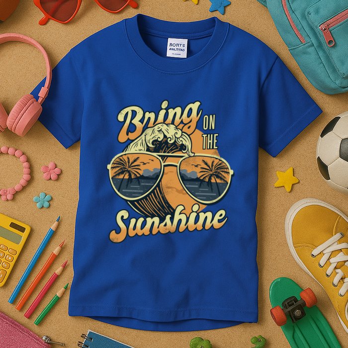 Bring On The Sunshine Beach Kids T-Shirt