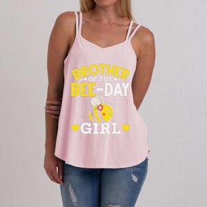 Brother Of The Bee Day Bee Birthday Party Bee Brother Women's Strappy Tank