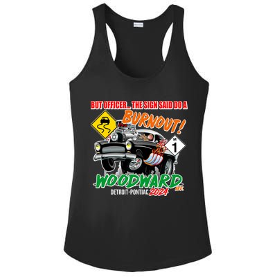 But Officer The Sign Said Do A Burnuout Woodward Ave Detroit To Pontiac 2024 Ladies PosiCharge Competitor Racerback Tank