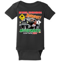 But Officer The Sign Said Do A Burnuout Woodward Ave Detroit To Pontiac 2024 Baby Bodysuit