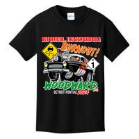 But Officer The Sign Said Do A Burnuout Woodward Ave Detroit To Pontiac 2024 Kids T-Shirt