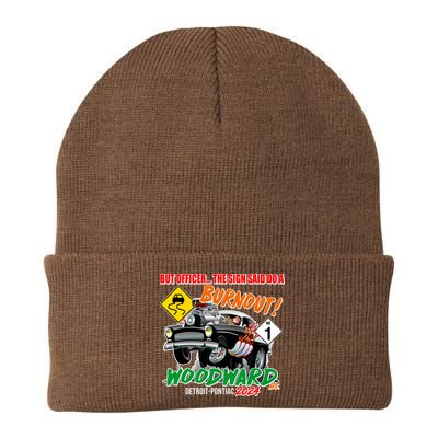 But Officer The Sign Said Do A Burnuout Woodward Ave Detroit To Pontiac 2024 Beanie