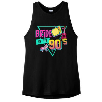 Bride Of The 90s Retro 90s Bride Bachelorette Party Ladies PosiCharge Tri-Blend Wicking Tank