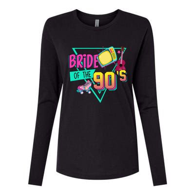 Bride Of The 90s Retro 90s Bride Bachelorette Party Womens Cotton Relaxed Long Sleeve T-Shirt