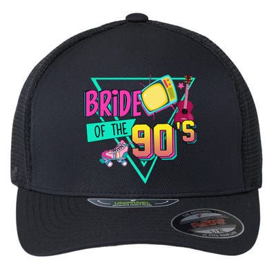 Bride Of The 90s Retro 90s Bride Bachelorette Party Flexfit Unipanel Trucker Cap