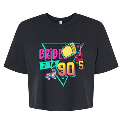 Bride Of The 90s Retro 90s Bride Bachelorette Party Bella+Canvas Jersey Crop Tee