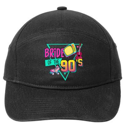 Bride Of The 90s Retro 90s Bride Bachelorette Party 7-Panel Snapback Hat