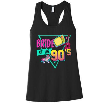 Bride Of The 90s Retro 90s Bride Bachelorette Party Women's Racerback Tank