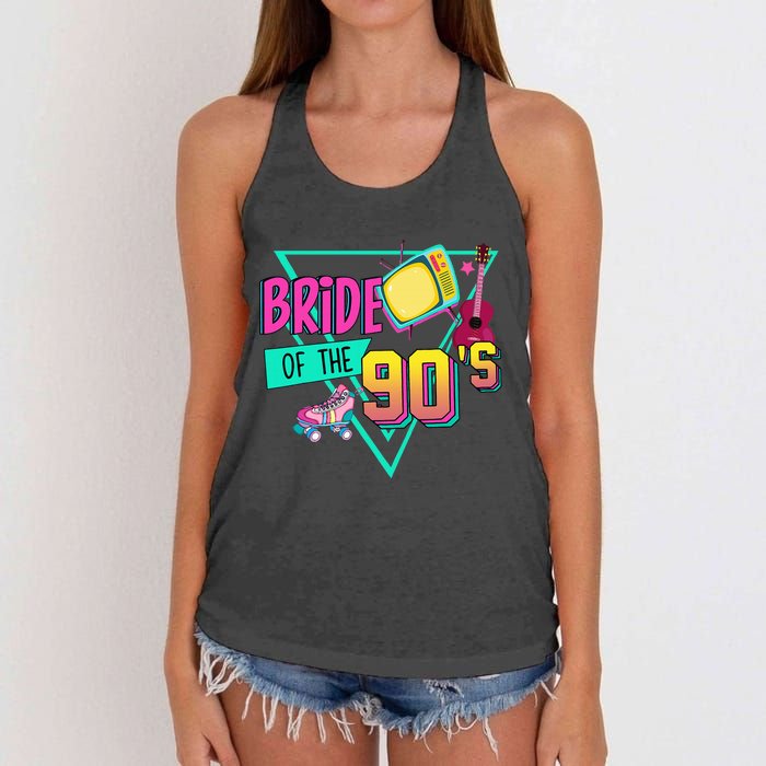 Bride Of The 90s Retro 90s Bride Bachelorette Party Women's Knotted Racerback Tank