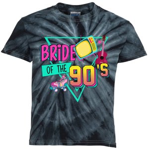 Bride Of The 90s Retro 90s Bride Bachelorette Party Kids Tie-Dye T-Shirt